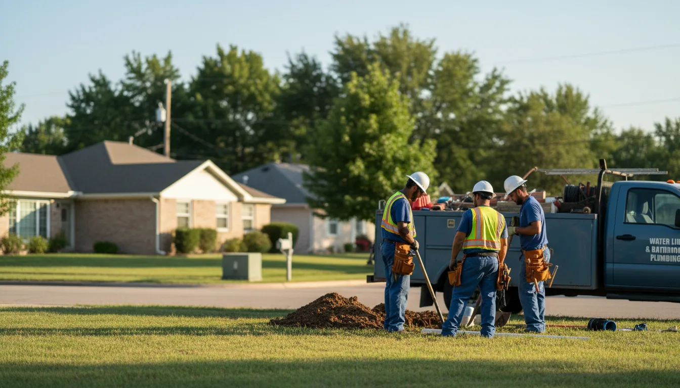 Residential water line and bathroom plumbing service in Glen Allen, AL